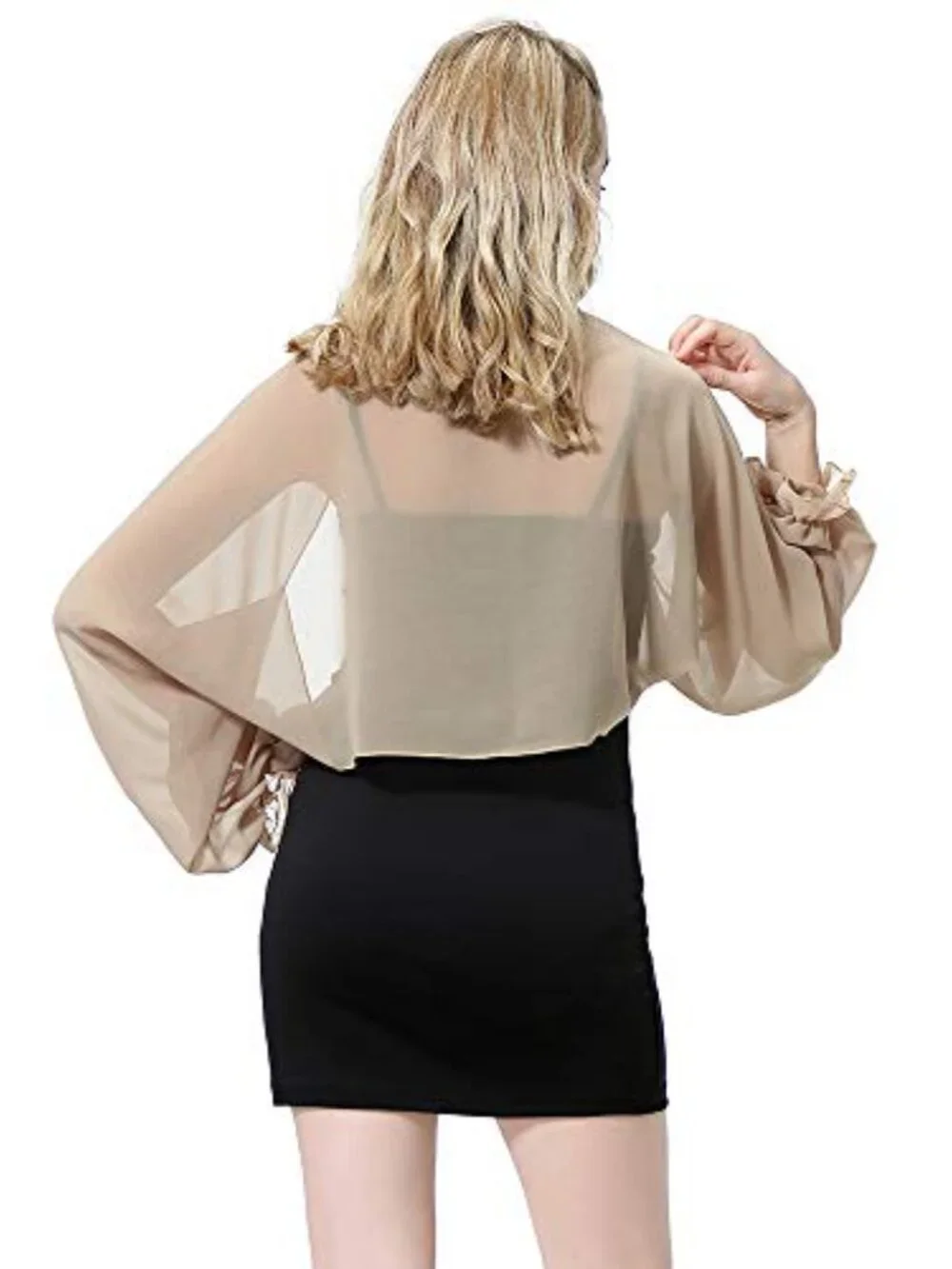 Chiffon UV Protection Arm Sleeves Shawl Long Sleeves for Women Golfing Outdoor